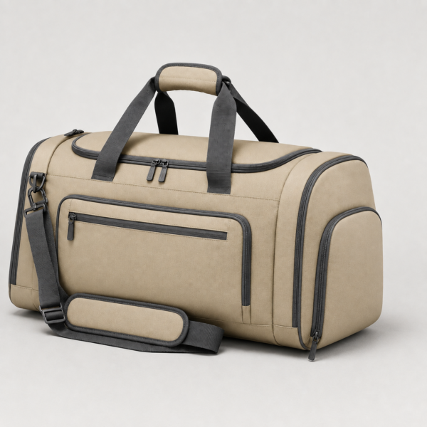 Custom 600D RPET Gym Duffel Bag with Shoe Compartment