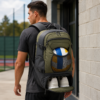 Custom RPET Team Sports Backpack with Ball & Shoe Compartments