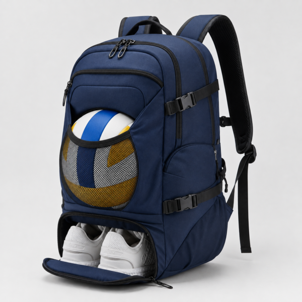 Custom RPET Team Sports Backpack with Ball & Shoe Compartments