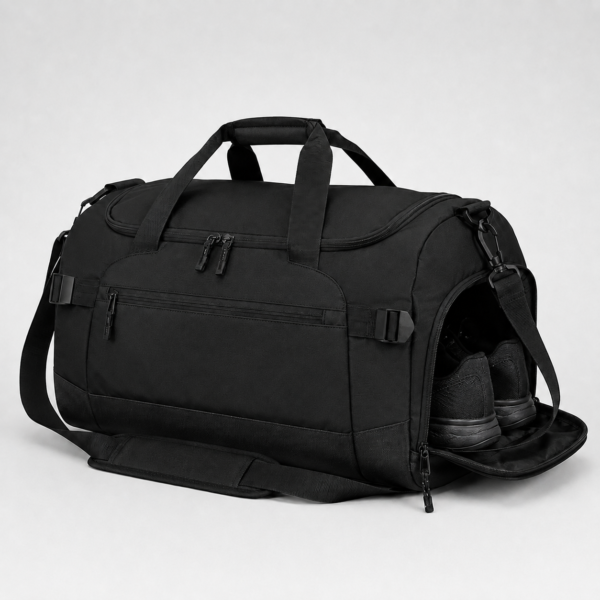 Custom 840D Premium Nylon Sports Duffel Bag with Shoe Compartment