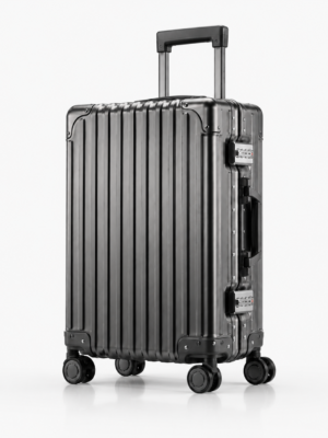 Custom Aluminum Magnesium Alloy Zipperless Luggage with Dual Locks & Spinner Wheels