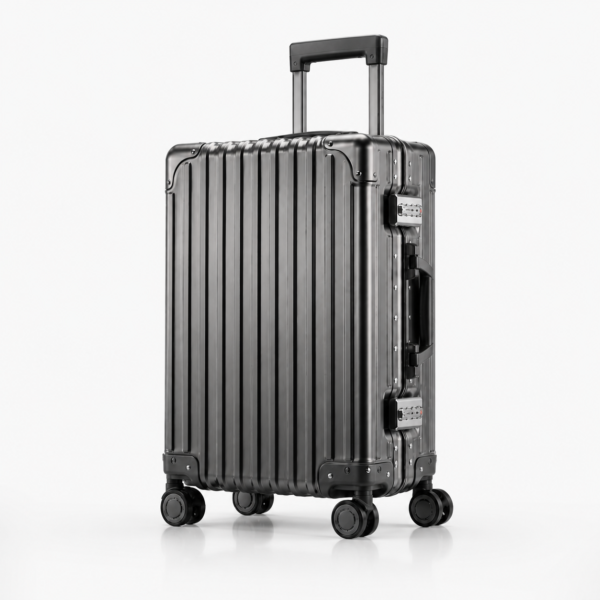 Custom Aluminum Magnesium Alloy Zipperless Luggage with Dual Locks & Spinner Wheels