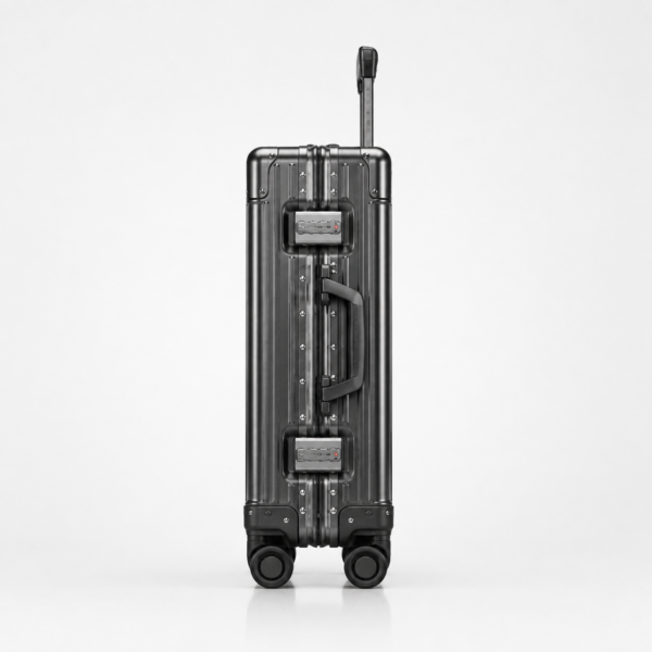 Custom Aluminum Magnesium Alloy Zipperless Luggage with Dual Locks & Spinner Wheels