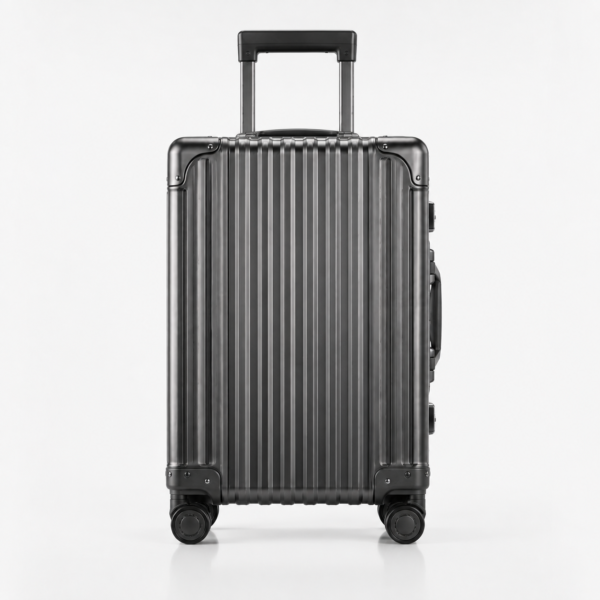 Custom Aluminum Magnesium Alloy Zipperless Luggage with Dual Locks & Spinner Wheels