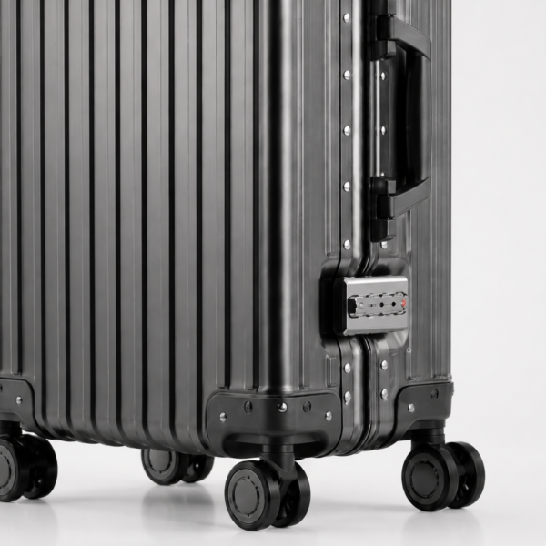 Custom Aluminum Magnesium Alloy Zipperless Luggage with Dual Locks & Spinner Wheels