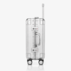 Custom Silver Aluminum Magnesium Alloy Luggage with Dual Locks & Spinner Wheels
