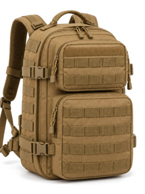01_Angle Custom MOLLE Tactical Assault Backpack with Multi-Compartment Design