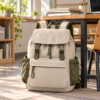 Custom Flap-Top Secondary School Backpack with Multiple Pockets