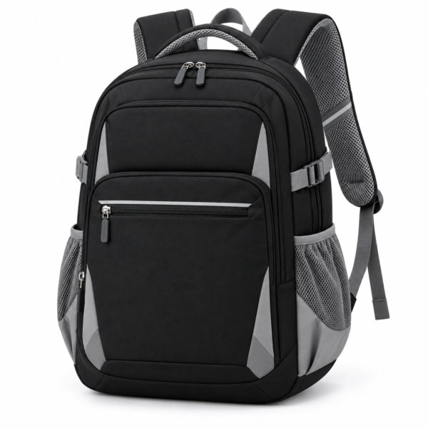 Custom Multi-Pocket Secondary School Backpack with Padded Straps