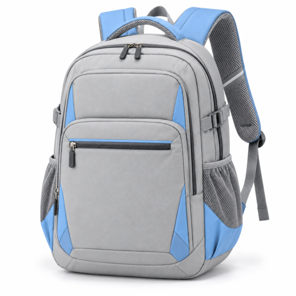Custom Multi-Pocket Secondary School Backpack with Padded Straps