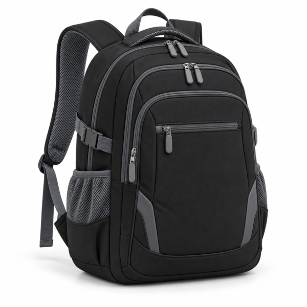 Custom Color Block Secondary School Backpack with Multiple Compartments
