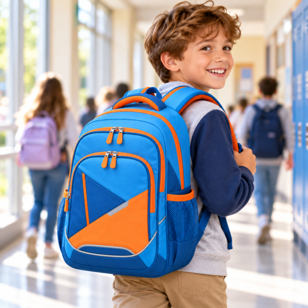 Custom Primary School Backpack with Multi-Compartment Design
