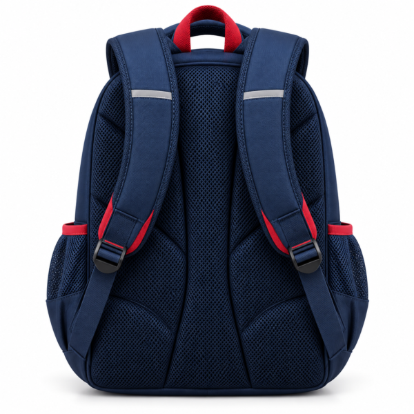 Custom Multi-Compartment Primary School Backpack with Padded Back