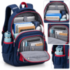 Custom Multi-Compartment Primary School Backpack with Padded Back
