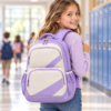 Custom Pastel Color-Block Primary School Backpack with Diagonal Front Pockets