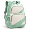 Custom Pastel Color-Block Primary School Backpack with Diagonal Front Pockets