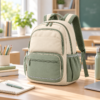Custom Multi-Pocket Primary School Backpack with Padded Back