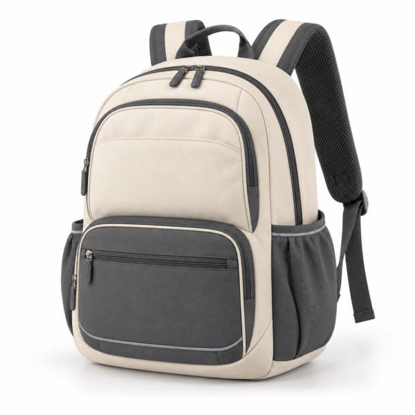 Custom Multi-Pocket Primary School Backpack with Padded Back