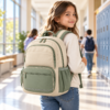 Custom Multi-Pocket Primary School Backpack with Padded Back