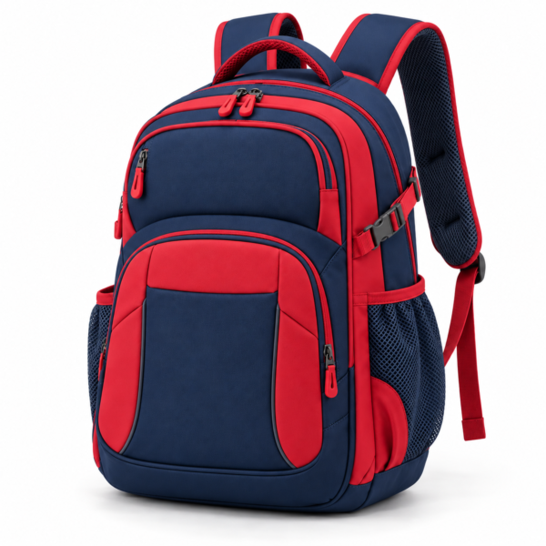Custom Colorblock Primary School Backpack with Side Compression Straps