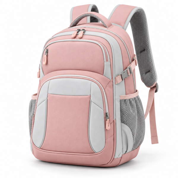 Custom Colorblock Primary School Backpack with Side Compression Straps