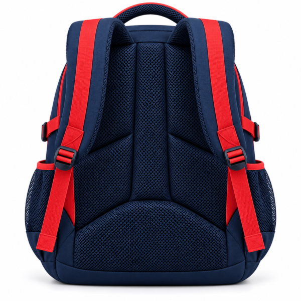 Custom Multi-Compartment Primary School Backpack with Padded Back
