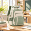 Custom Colorblock Primary School Backpack with Padded Straps