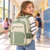 Custom Colorblock Primary School Backpack with Padded Straps