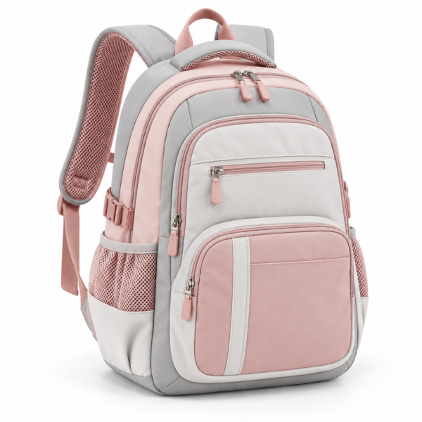 Custom Colorblock Primary School Backpack with Padded Straps