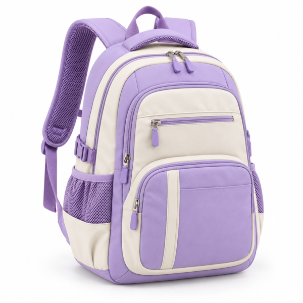 Custom Colorblock Primary School Backpack with Padded Straps