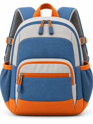 Custom Color Block Preschool Backpack with Chest Strap