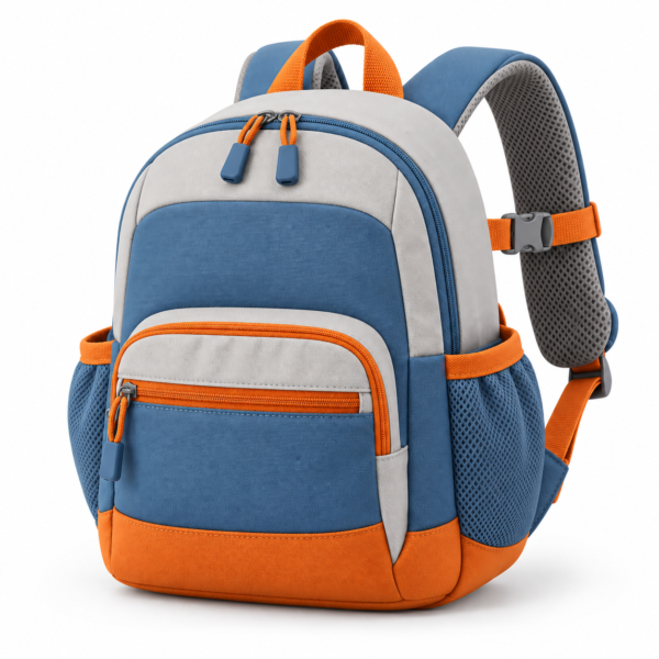 Custom Color Block Preschool Backpack with Chest Strap
