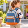 Custom Color Block Preschool Backpack with Chest Strap