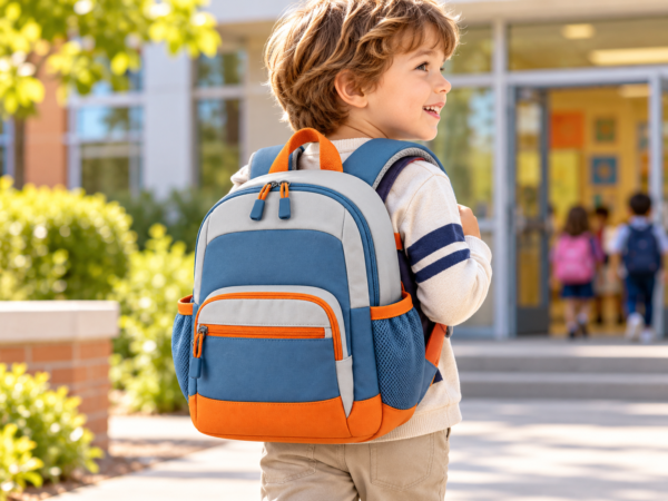 Custom Color Block Preschool Backpack with Chest Strap
