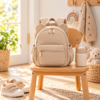 Custom Bear Ear Toddler Backpack with Front Zipper Pockets