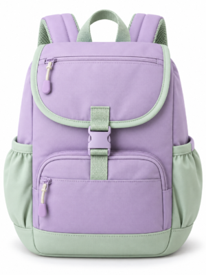 Custom Pastel Flap-Top Preschool Backpack with Front Pocket