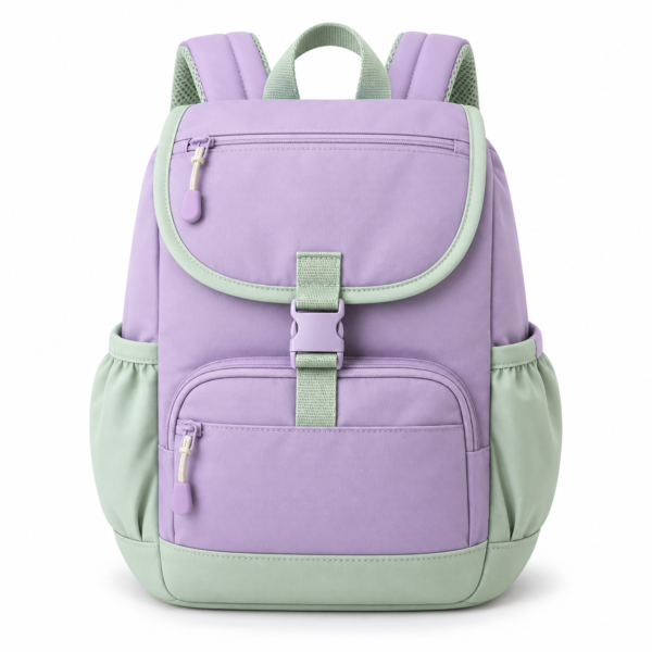 Custom Pastel Flap-Top Preschool Backpack with Front Pocket