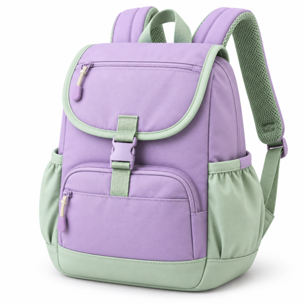 Custom Pastel Flap-Top Preschool Backpack with Front Pocket