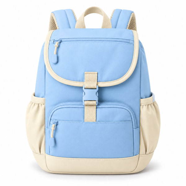 Custom Pastel Flap-Top Preschool Backpack with Front Pocket