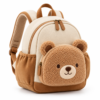 Custom Teddy Bear Toddler Backpack with Plush Front Pocket
