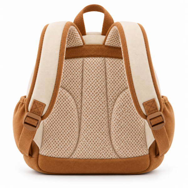 Custom Teddy Bear Toddler Backpack with Plush Front Pocket