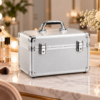 Custom Aluminum Makeup Train Case with Lockable Latches