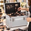Custom Aluminum Makeup Train Case with Lockable Latches