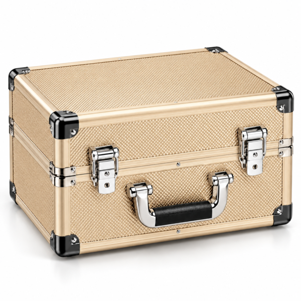 Custom Expandable Aluminum Makeup Train Case with Trays