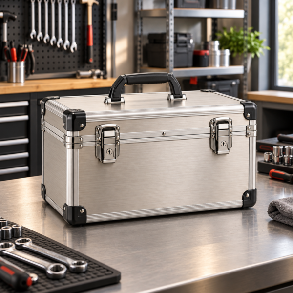 Custom Aluminum Tool Carrying Case with Dual Locking Latches