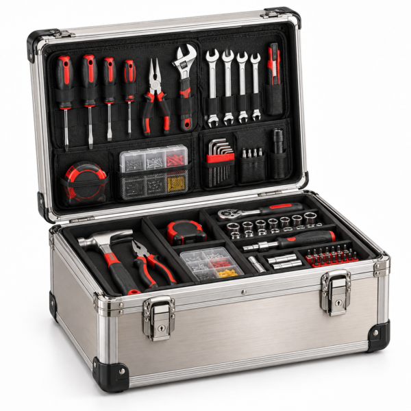 Custom Aluminum Tool Carrying Case with Dual Locking Latches