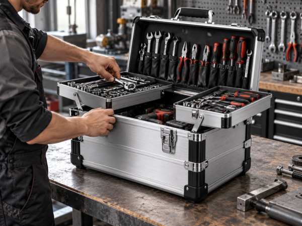 Custom Aluminum Frame Tool Case with Organized Interior