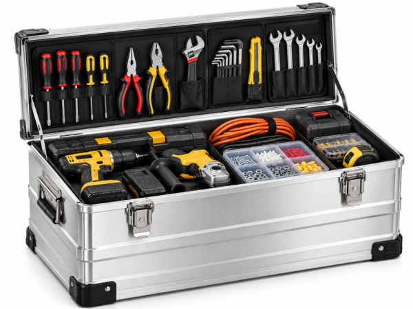 Custom Large Aluminum Frame Tool Storage Case with Reinforced Corners