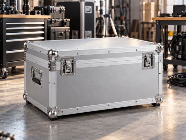 Custom Large Aluminum-Style Tool Storage Case with Metal Corner Protectors