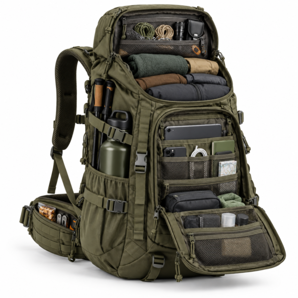 Custom Large-Capacity MOLLE Tactical Hiking Backpack